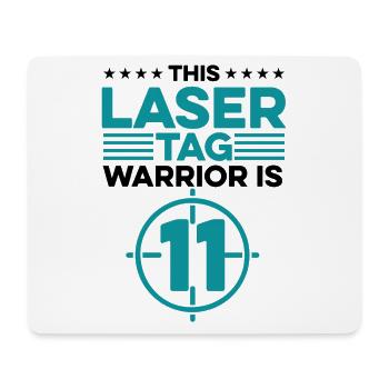 This Lasertag Warrior Is 11 Lasertag Player Laserg - Mousepad (Querformat) - Weiß - Vorne