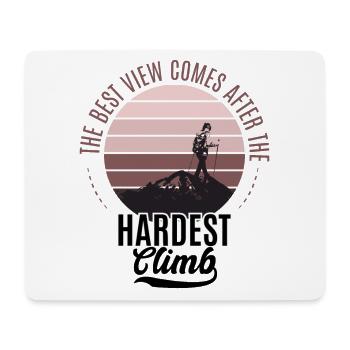 Hiker Mountaineer Climber Mountains - Mouse Pad (horizontal) - white - Front