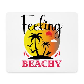 Strandgefühl Sommer Sonne Palmen - Mousepad (Querformat) - Weiß - Vorne