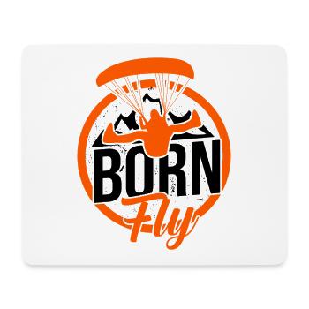 Born To Fly Graphic Paragliding Parachute Paraglid - Mousepad (Querformat) - Weiß - Vorne