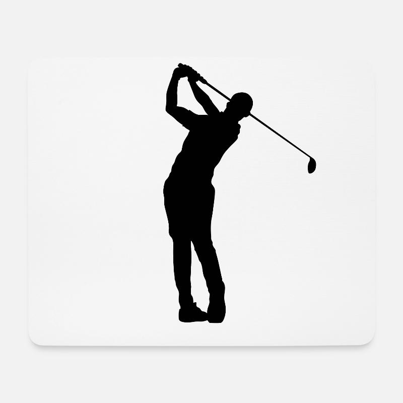 Golfspieler - Mousepad (Querformat) - Weiß