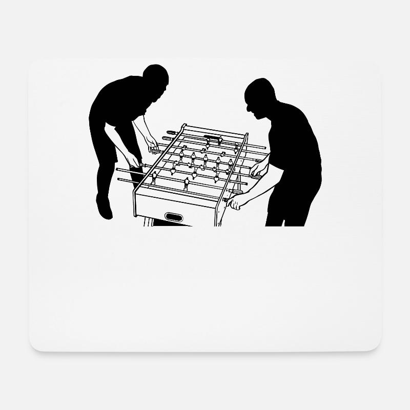 Tischfußballspieler - Mousepad (Querformat) - Weiß
