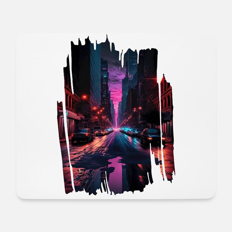 New York Vaporwave Aesthetic Retro Style I Love NY - Mousepad (Querformat) - Weiß