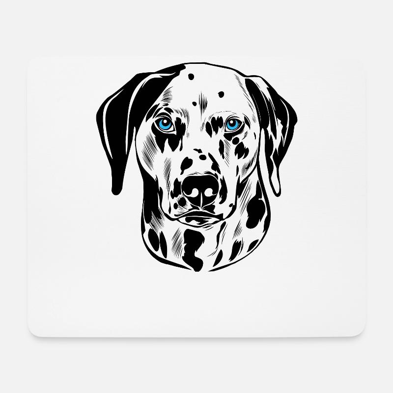 Dalmatiner Hund - Mousepad (Querformat) - Weiß