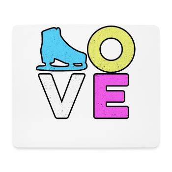 Love Graphic Ice Skating Figure Skater Ice Skater - Mousepad (Querformat) - Weiß - Vorne