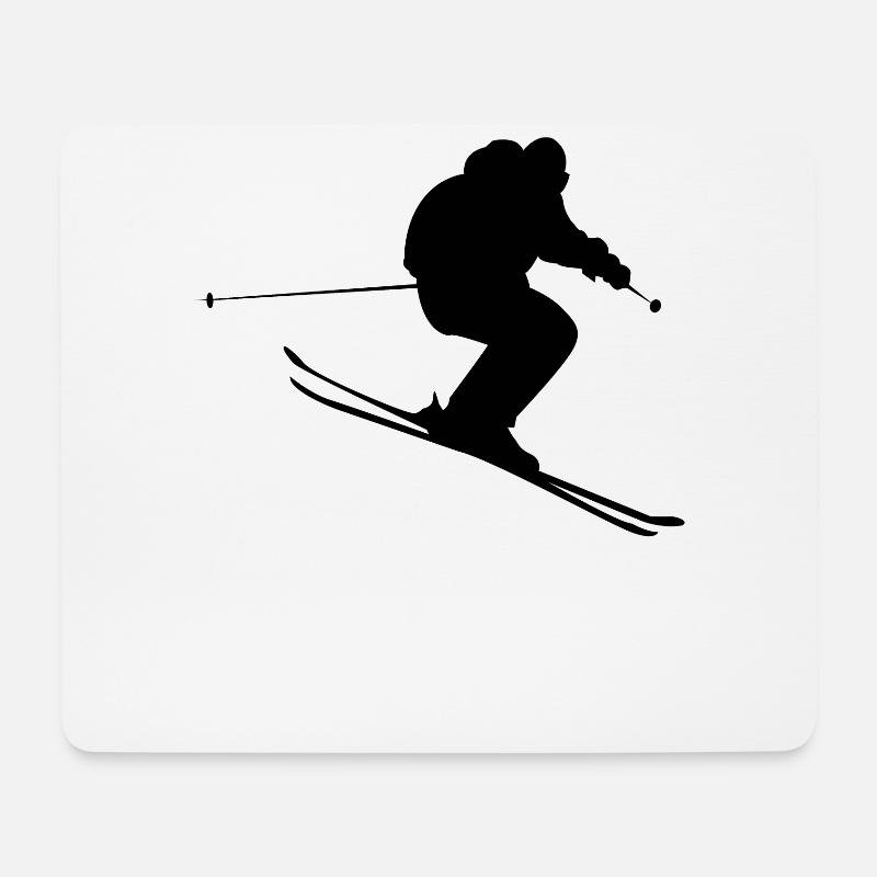 Skiing Ski - Mouse Pad (horizontal) - white