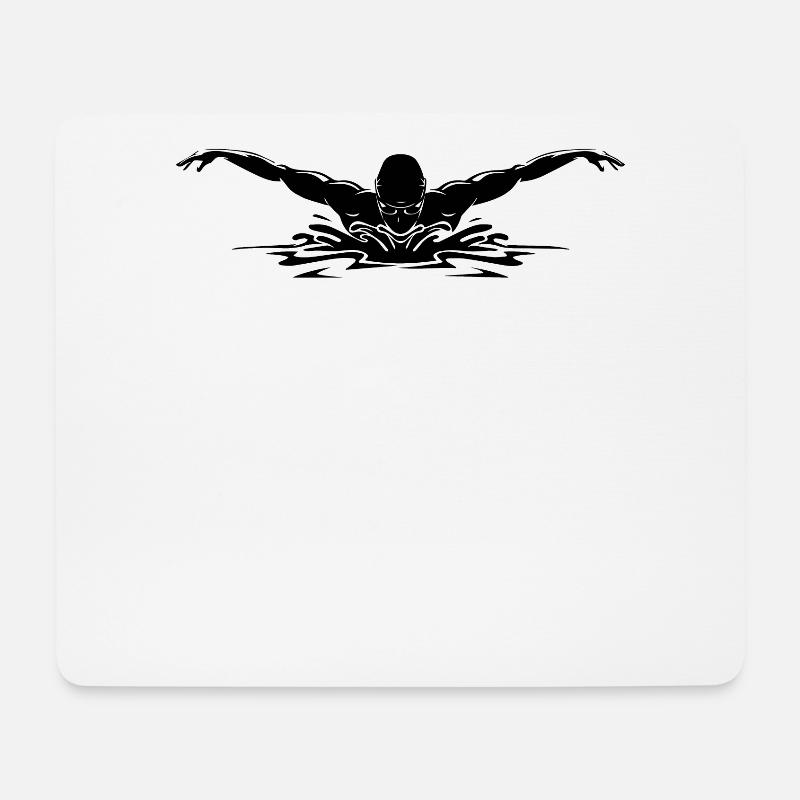 Schwimmen Schwimmer schwimmen - Mousepad (Querformat) - Weiß