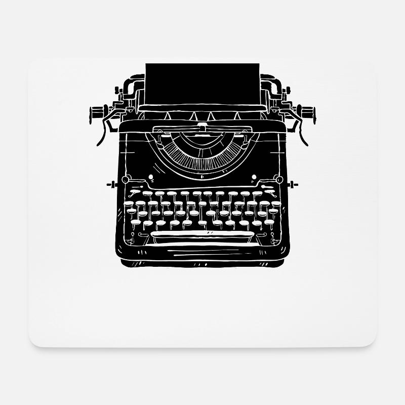 Schreibmaschine - Mousepad (Querformat) - Weiß