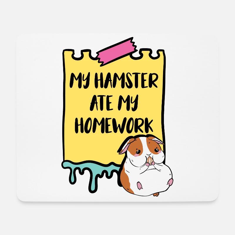 Sorry My Hamster Ate My Homework Hamster Owner Pet - Mousepad (Querformat) - Weiß