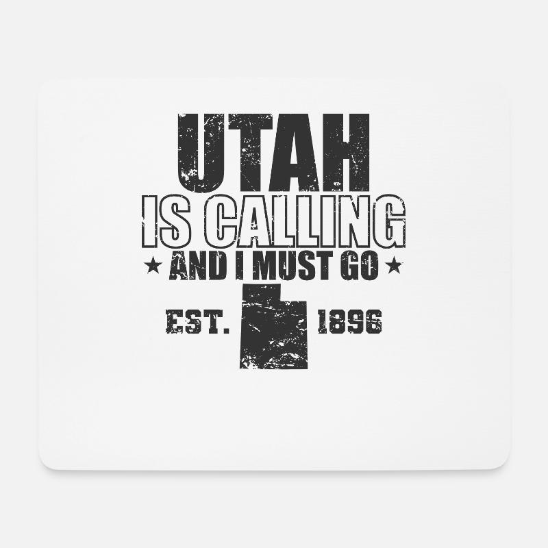 Utah is calling and I must go Est. 1896 USA - Mousepad (Querformat) - Weiß
