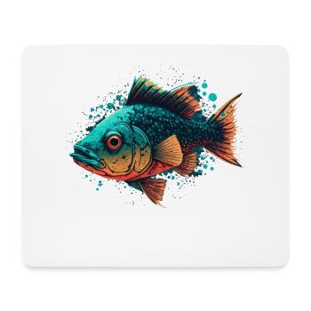 Poissons sauvages - Tapis de souris (format paysage) - blanc - Devant