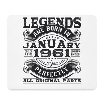 Born 1961 January 62nd birthday gift man - Mouse Pad (horizontal) - white - Front