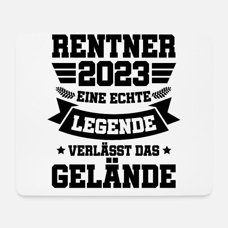 Rentner 2023 Eine Echte Legende Verlässt Das Gelän - Mousepad (Querformat) - Weiß