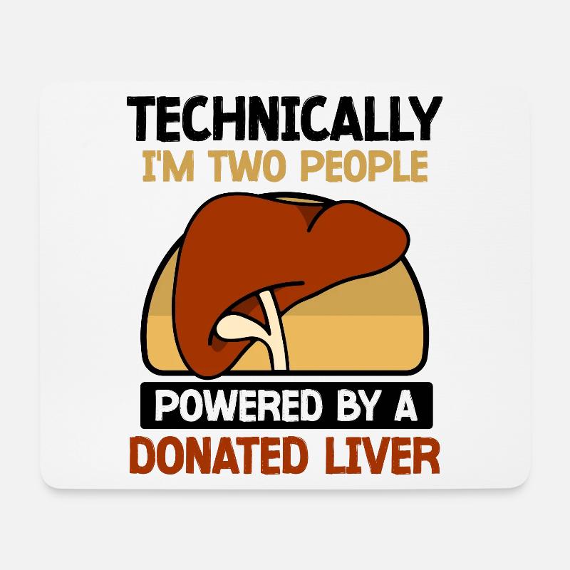 powered by a donated Liver - Mousepad (Querformat) - Weiß