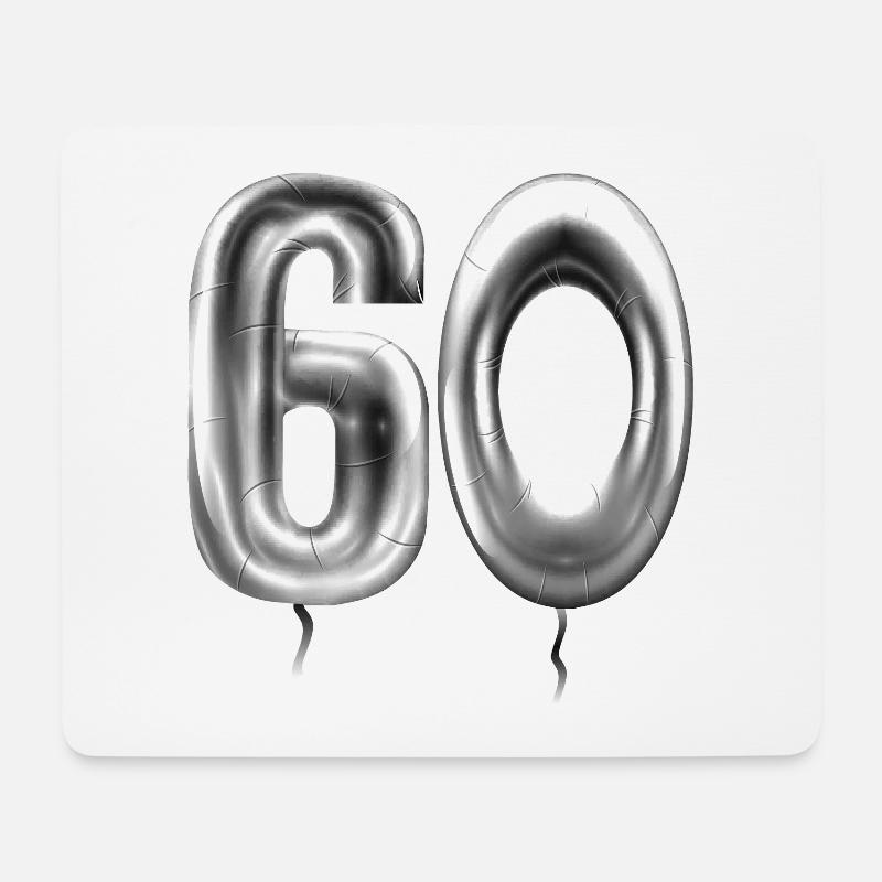 60. Geburtstag Ballons Geburtstagsballons 60 Jahre - Mousepad (Querformat) - Weiß