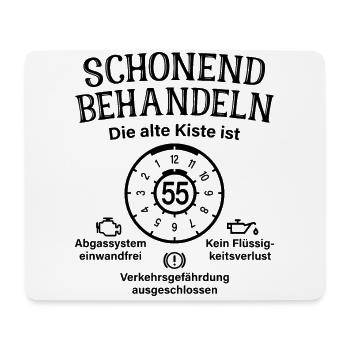 55. Geburtstag Schonend Behandeln Alte Kiste 55 - Mousepad (Querformat) - Weiß - Vorne