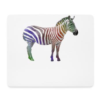 Zebra Rainbow - Zebra Wildlife in Africa - Mouse Pad (horizontal) - white - Front