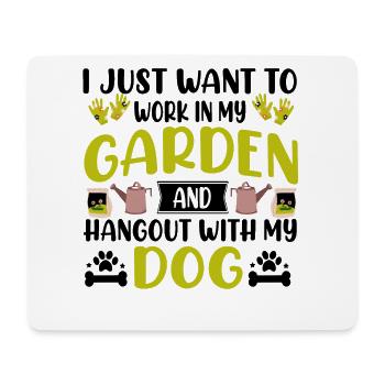 Dog Lover Gardener Garden Pet Plants Gardening - Mouse Pad (horizontal) - white - Front