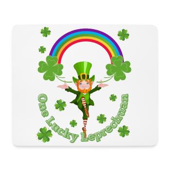 One Lucky Leprechuan - Mouse Pad (horizontal) - white - Front