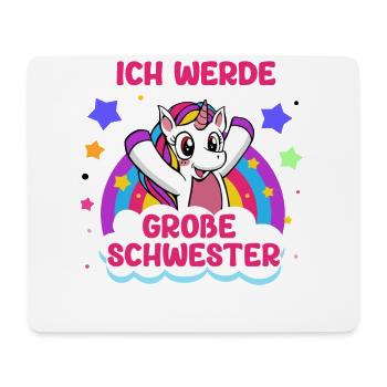 Einhorn Mädchen Tochter Ich Werde Große Schwester - Mousepad (Querformat) - Weiß - Vorne