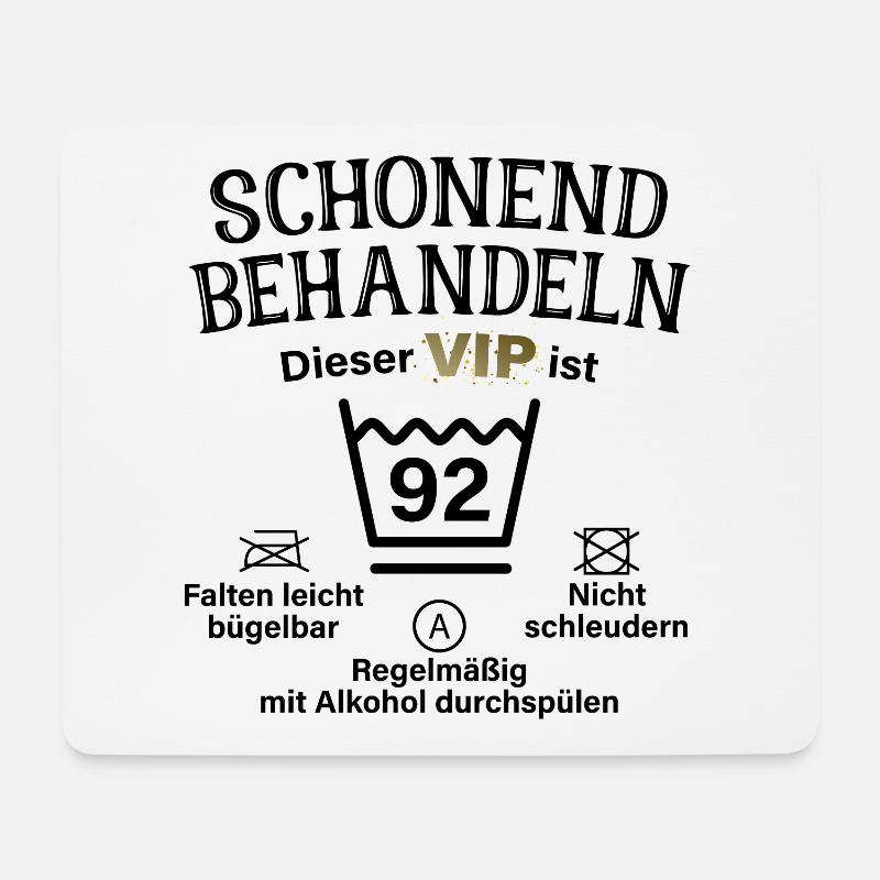 92. Geburtstag Schonend Behandeln 92 VIP ist 92 - Mousepad (Querformat) - Weiß