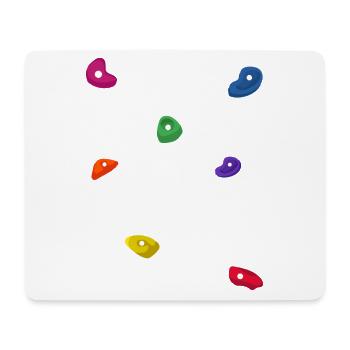 Retro Graphic Climbing Bouldering Rock Climber Mou - Mouse Pad (horizontal) - white - Front