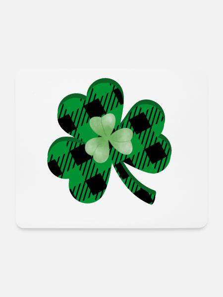 ONE LUCKY CLOVER - Mouse Pad (horizontal) - white
