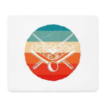 Retro Graphic Pool Billard Snooker Billard Cue 8-B - Mouse Pad (horizontal) - white - Front