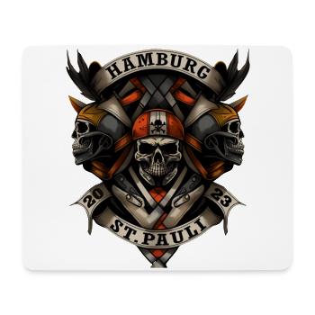 Hambourg St. Pauli 2023 - Motard - Tapis de souris (format paysage) - blanc - Devant