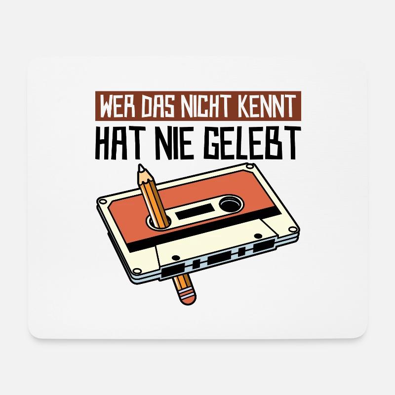Wer das nicht kennt hat nie gelebt 90s - Mousepad (Querformat) - Weiß