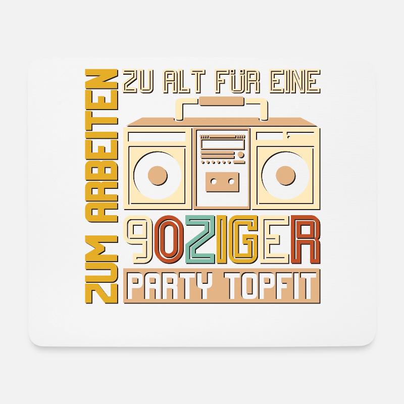 für eine 90ziger Party topfit - Mousepad (Querformat) - Weiß