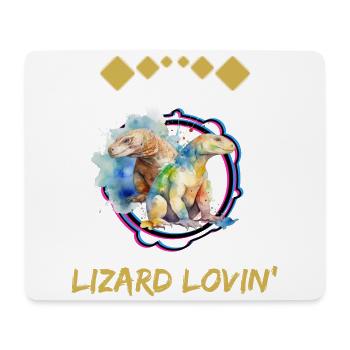 Lézards Reptiles Aquarelle Cadeau - Tapis de souris (format paysage) - blanc - Devant