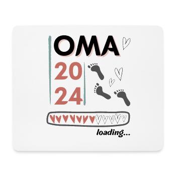 Oma 2024 loading... - Mousepad (Querformat) - Weiß - Vorne