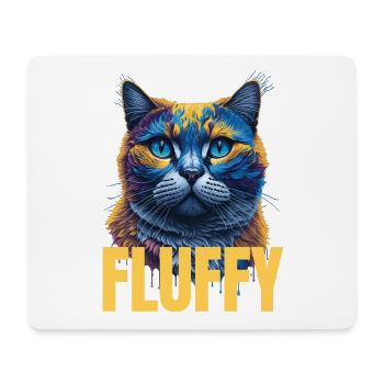 Splash Art Britischer Katzenausdruck - Mousepad (Querformat) - Weiß - Vorne