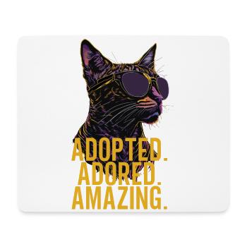 Colourful Neon Adopted Cat - Mouse Pad (horizontal) - white - Front