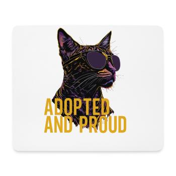 Colourful Neon Adopted Cat - Mouse Pad (horizontal) - white - Front