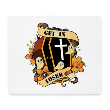 Halloween Geister lustiger Spruch get in looser - Mousepad (Querformat) - Weiß - Vorne