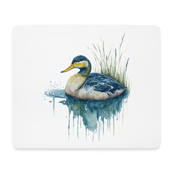 watercolor duck - Mouse Pad (horizontal) - white - Front