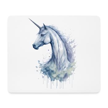Une licorne aquarelle enchanteresse - Tapis de souris (format paysage) - blanc - Devant