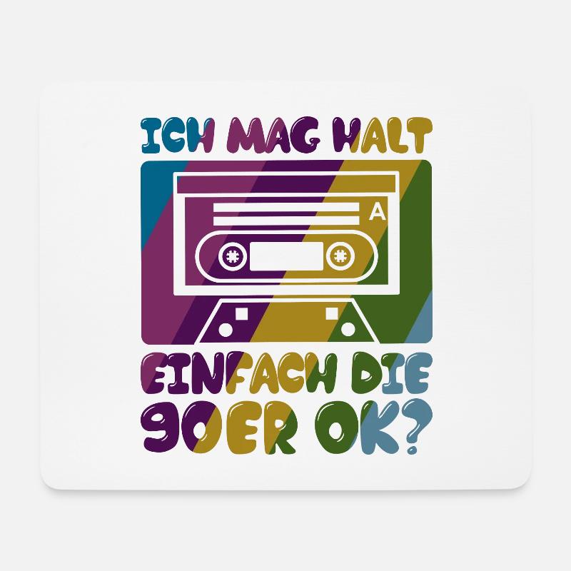 Ich mag halt einfach die 90er ok - Mousepad (Querformat) - Weiß