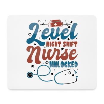 Level Night Shift Nurse Unlocked - Mousepad (Querformat) - Weiß - Vorne
