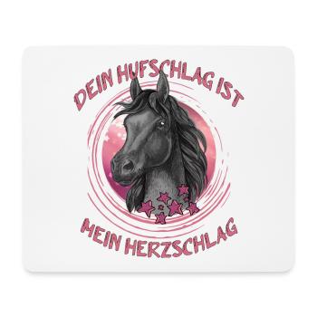Pferde reiten ist Pferdeliebe für das Pferd - Mousepad (Querformat) - Weiß - Vorne