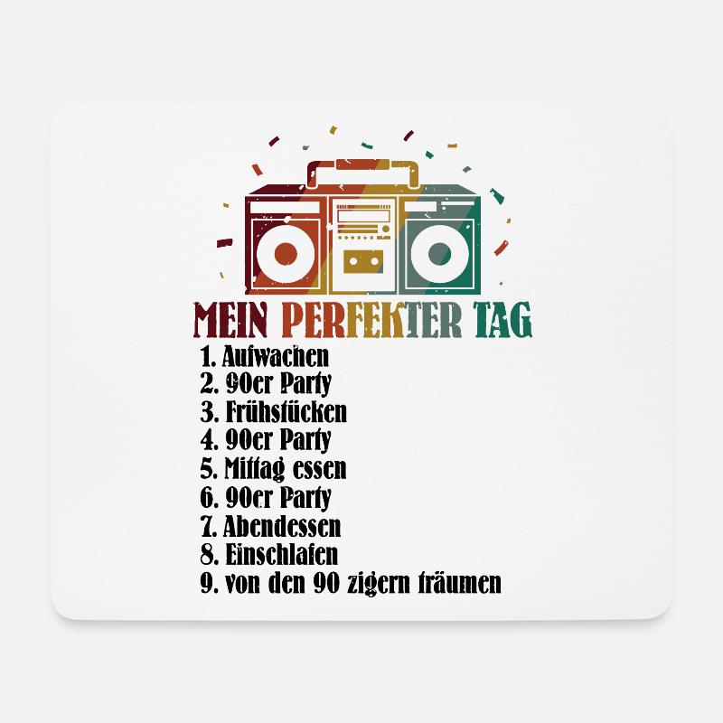 Mein Perfekter Tag - Mousepad (Querformat) - Weiß