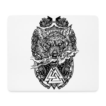Nordische Mythologie Fenrir Fenriswolf Wikinger - Mousepad (Querformat) - Weiß - Vorne