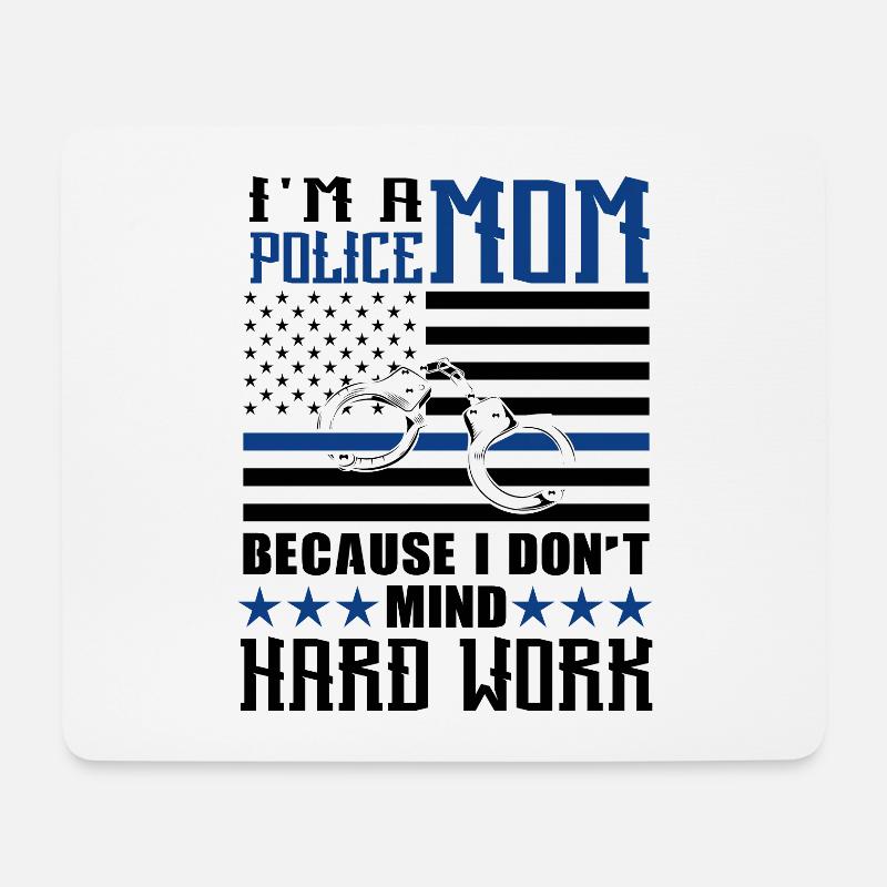 Polizei Polizist Polizeibeamte - Mousepad (Querformat) - Weiß