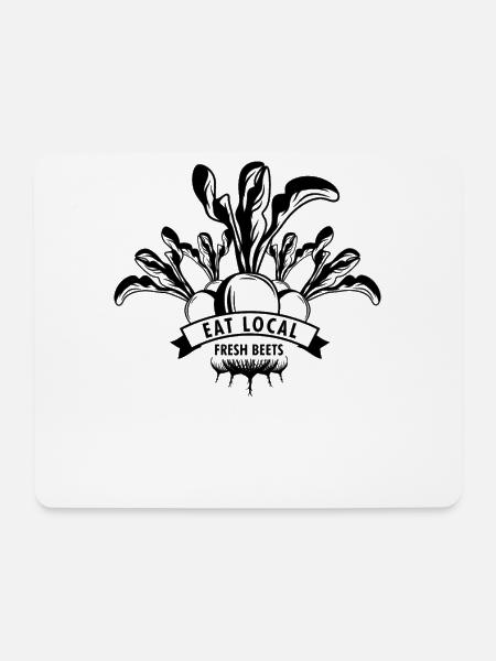 Funny Fresh Beets Vegetable product - Mousepad (Querformat) - Weiß