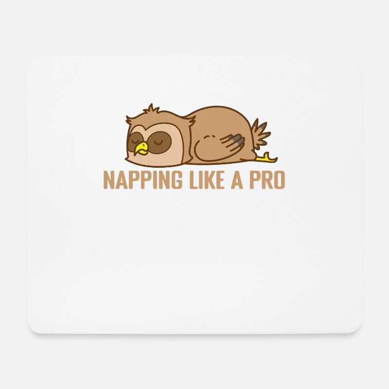 Napping like a Pro Schlafanzug Pyjama - Mousepad (Querformat) - Weiß