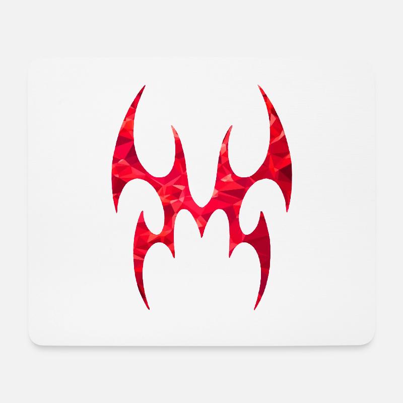 Alien Spider aus roten Polygonen - Mousepad (Querformat) - Weiß