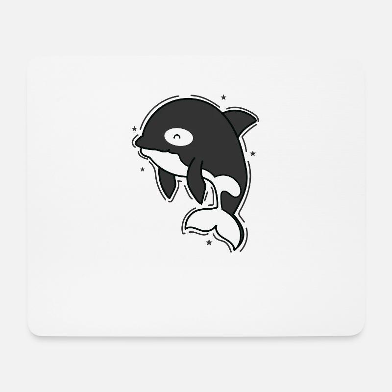 Orca sieht aus wie ein Delfin - Mousepad (Querformat) - Weiß