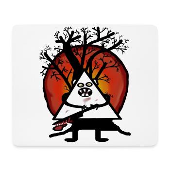 Halloween Waldbewohner Kreatur Monster Horror - Mousepad (Querformat) - Weiß - Vorne